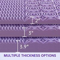 2 Zoll Gel-Memory-Foam-Matratzenauflage Bestseller 45D CertiPUR-US Großhandelspreis 7-Zonen Grüntee-Gel-Gitter-Matratzenauflage