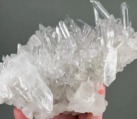 Groupe de cristaux de quartz naturel de qualité supérieure, géode brute de guérison pour la décoration de bureau, vente en gros en vrac
