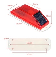 Feu de signalisation solaire réfléchissant pour garde-corps, lumière de sécurité LED pour camion, batterie au lithium, matériau PC, fixation magnétique