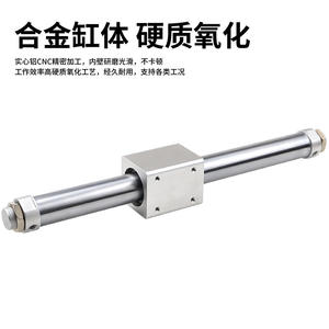 กระบอกลมแบบไร้ก้านแม่เหล็ก กระบอกลมแบบสองทาง ลูกสูบสแตนเลส รุ่น RMSF/RMSPX1000RMS25x100x200x300 - Product Image 3