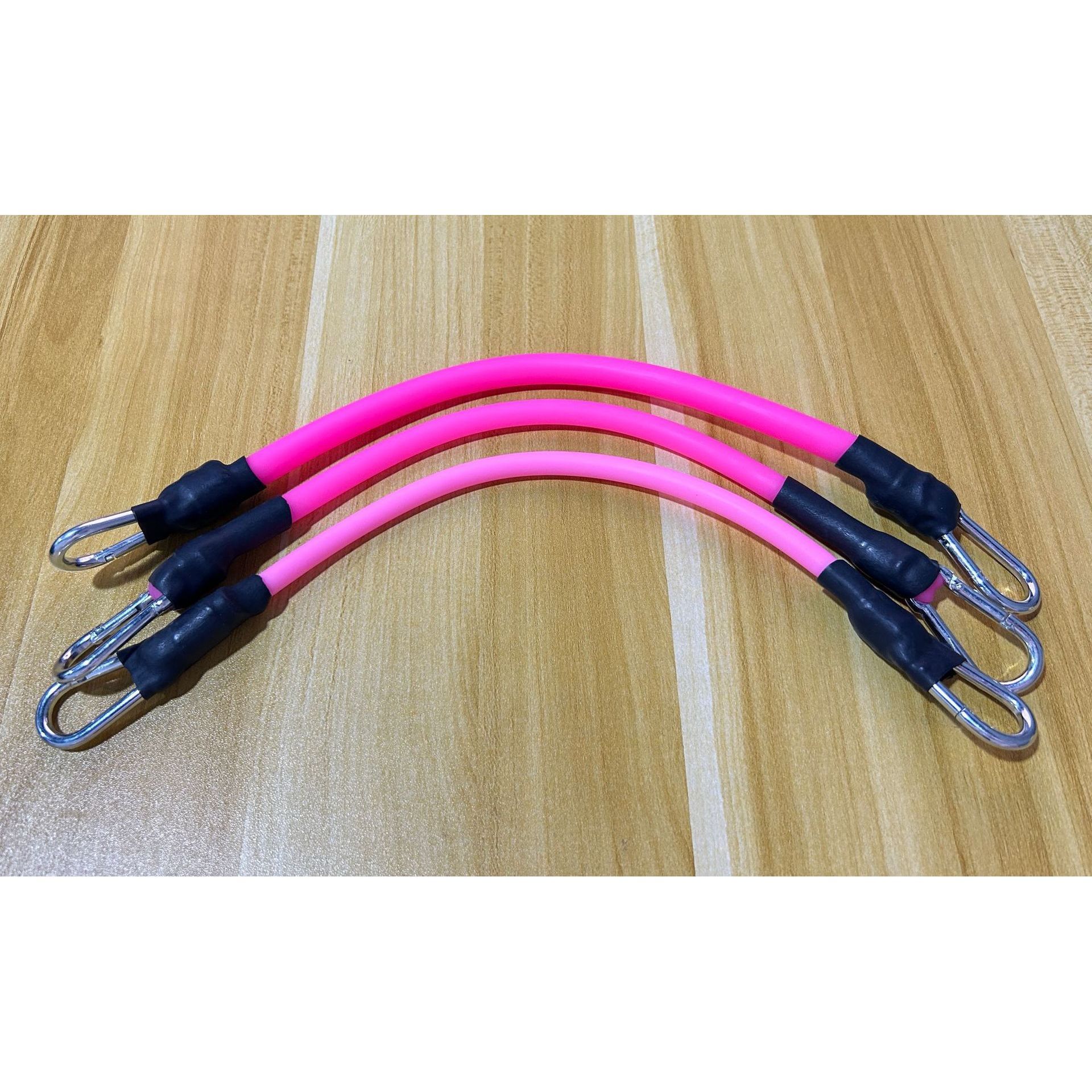Trois tubes de tension (dégradé rose - boucle argentée)
