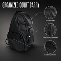 Sac à dos pour raquettes de sport avec double bretelles, poignée de transport, plusieurs poches et trous de ventilation pour l'entraînement et les voyages