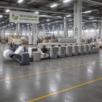Máquina de Impresión Flexográfica para Fábrica de Empaques Moderna, Imprime en Rollo Papel Base para Vasos Laminado con PE