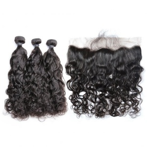 Guangzhou Guarantee Hair 9a Grade Brazilian Water Wave With Frontal Human Remy Hair - Product Image 1