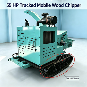 Trituradora de Madera Móvil de 55HP con Motor Diésel para Triturar Ramas de Árboles, Substrato para Hongos y Combustible de Biomasa - Product Image 5