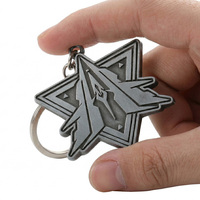 Porte-clés personnalisé en forme d'étoile vintage, gaufrage 3D, alliage de zinc plaqué argent antique, vente en gros pour cadeau