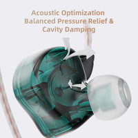 QKZ AK8 Headphone In-Ear High-Fidelity dengan Kontrol di Kabel dan Audio Definisi Tinggi Earphone Berkabel.