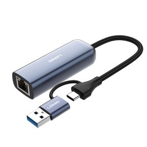 Lidno Network Card TypeC to Gigabit Ethernet <b>HUB</b> Wired Ethernet RJ45 Driverless USB3.0 Converter - Product Image 4