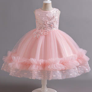 Elegante Vestido de Niña con Flores, Traje de Ceremonia de Boda, Atuendo de Cumpleaños, Vestido de Tul Blanco para Primera Comunión, Ropa de Gala para Niñas - Product Image 5