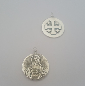 Pendentif de médaille, cœur sacré de jésus, <span class=keywords><strong>Christ</strong></span> sur la croix - Product Image 5