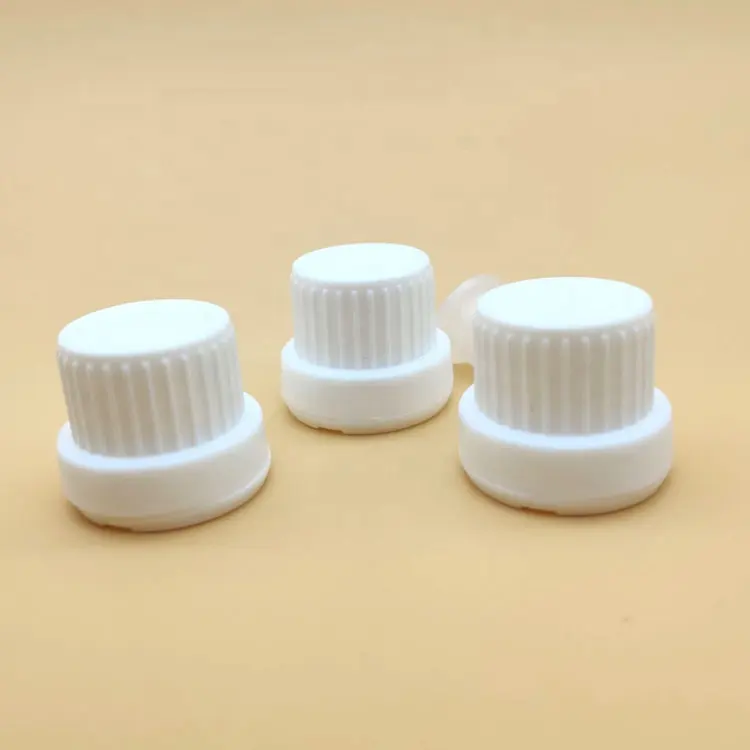 18Mm Wit Kleur Verzegelde Fles Cap Voor Etherische Olie Fles Deksels Plastic Pilfer Proof Cap Met Binnenste Plug