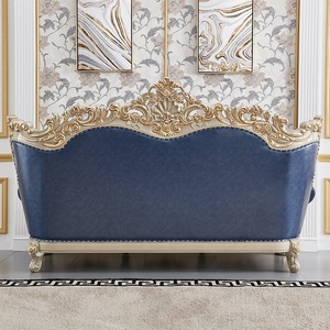 Hot Sale European Sofa Luxury Villa <strong>Hotel</strong> 1+2+3 Seater Sofa Classical Elegant Solid Wood Carved Frame Sofa - Product Image 6