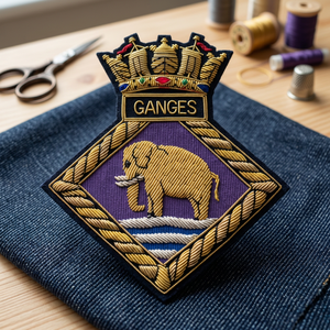 GANGES High Quality Lace Embroidered Patch <b>Sew</b>-On Fabric Badge Circular Luxury Design for Garment - Product Image 1