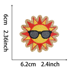 Apliques de hierro de palmera de playa Tropical, parches decorativos de viaje DIY, parches bordados con temática de vacaciones para sombrero de ropa - Product Image 4