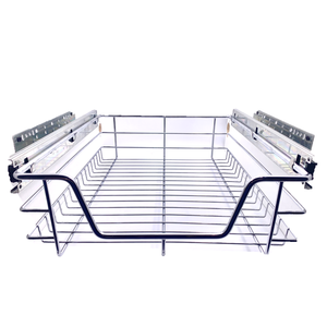 Estante de almacenamiento deslizante para cajones LED moderno, cesta de hierro plana de 4 lados, organizador de tiradores de armario para Cocina - Product Image 2