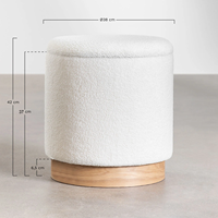Bailey personnalisé velours de peluche confortable pouf grand tabouret de rangement dortoir chambre chaise tabouret adapté au salon