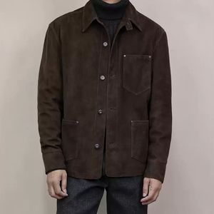 NAFA personalizar chaqueta de cuero de piel de cabra de ante nobuk suelta Premium para hombre con la mejor mano de obra <span class=keywords><strong>buen</strong></span> precio - Product Image 1