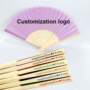 Éventails traditionnels en bambou portables, décorations de mariage, cadeaux, design sculpté et peint, art populaire pour mariages de style ethnique - Product Image 5
