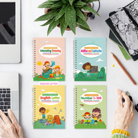 Cahier de calligraphie Groove pour enfants, nouveau cahier magique éducatif pour la pratique de l'écriture manuscrite des enfants, fabriqué en papier cartonné durable
