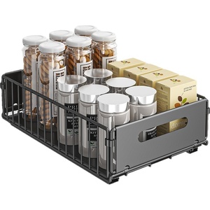 <span class=keywords><strong>Portaspezie</strong></span> da Cucina Moderno a Doppio Strato <span class=keywords><strong>in</strong></span> Metallo Pieghevole e Sostenibile con Cassetto per Condimenti, Ideale per Armadi Profondi - Product Image 5