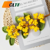 Bouquet de fleurs d'osmanthus au crochet fait main, bouquet de fleurs au crochet, cadeaux pour la Saint-Valentin, cadeaux pour la fête des mères
