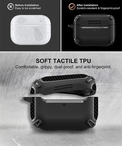 Étui AirPods Pro 3 2 1 en Fiber de carbone, design de luxe, boîtier de protection antichoc, pour le Business - Product Image 3