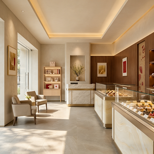 Boulangerie Composite magasin de détail longue bande droite style stratifié ligne droite type présentoir - Product Image 5