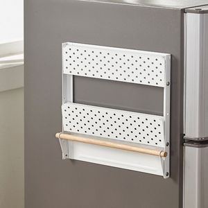 Organizador de almacenamiento de acero de 2 niveles montado en la pared, estante magnético para especias para cocina y nevera, diseño que ahorra espacio, Material de Metal duradero - Product Image 3