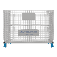 Cage de stockage robuste Ulpool |   Conteneur en treillis métallique pliable pour l'organisation des entrepôts et le transport industriel