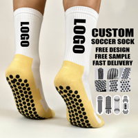 Chaussettes de football en gros avec logo personnalisé, antidérapantes, unisexes, pour hommes, entraînement sportif, élastiques