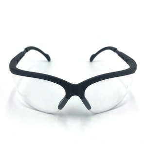 Outdoor Range Shooting Anti-fog 3 Position Telescoping Temples Black Fortress Safety <b>Glasses</b> with <b>Clear</b> Lens - Product Image 3
