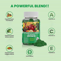 Gummies Super-Vertes Marque Blanche – Vitamine C pour Renforcer le Système Immunitaire – Gummies aux Fruits et Légumes – Cure de 30 Jours
