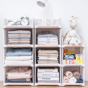 Clothing Organizer Drawer Storage Box Rectangular Stackable 6 Tier <b>Wardrobe</b> Closet Bedroom Kitchen Living Room Storage - Product Image 2
