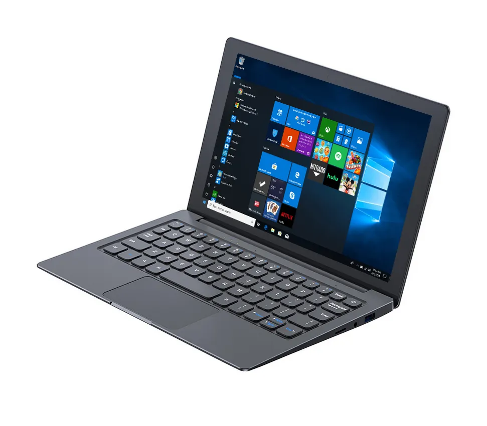 New Ultra Thin 10.1Inch Mini PC Notebook Intel Quad Core Celeron 6GB 128GB Win10 Laptop Computer für Business Gray
