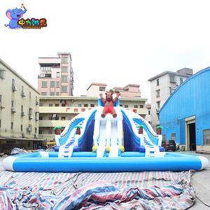 Tùy chỉnh gấu chủ đề lớn <span class=keywords><strong>Inflatable</strong></span> trượt <span class=keywords><strong>Inflatable</strong></span> công viên nước <span class=keywords><strong>Inflatable</strong></span> trượt nước với hồ bơi - Product Image 2