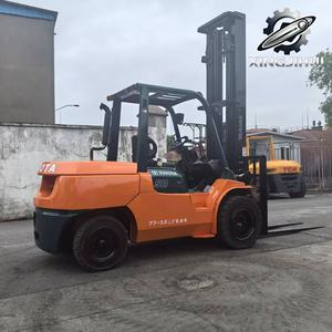 Chariot élévateur TOYOTA 7FD50 5 tonnes d'occasion, importé du Japon, moteur 1DZ-2, machine d'occasion, moteur à essence. - Product Image 2