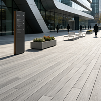 Planches de terrasse en WPC avec système de clips dissimulés, revêtement composite co-extrudé