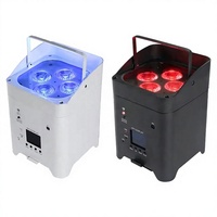Lumière LED alimentée par batterie 4x18W RGBWA+UV 6 en 1, lumière LED à charge sans fil, contrôle DMX, lumière PA sans fil alimentée par batterie