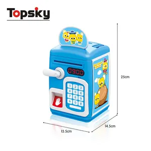 儿童电子代码银行ATM指纹传感器机游戏玩具节省钱箱与儿童智能语音提示