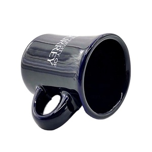 <b>Large</b> Straight Shape <b>Cup</b> Black Matte Glazed Stoneware Ceramic Mug - Product Image 5