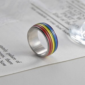 Anillo Giratorio Arcoíris 2026 para Hombre y Mujer, Popular en Europa y América, Éxito <span class=keywords><strong>de</strong></span> Ventas en  y <span class=keywords><strong>Shein</strong></span> - Product Image 4