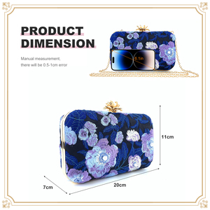 OC4386网上购物批发新设计手拿包绣花晚装包女士 - Product Image 2