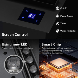 Chimenea de Vapor de Agua Comercial con Efecto de Llama Realista, Inserto Eléctrico 3D Wasserdampf <span class=keywords><strong>Kamin</strong></span>, Se Acepta ODM - Product Image 3