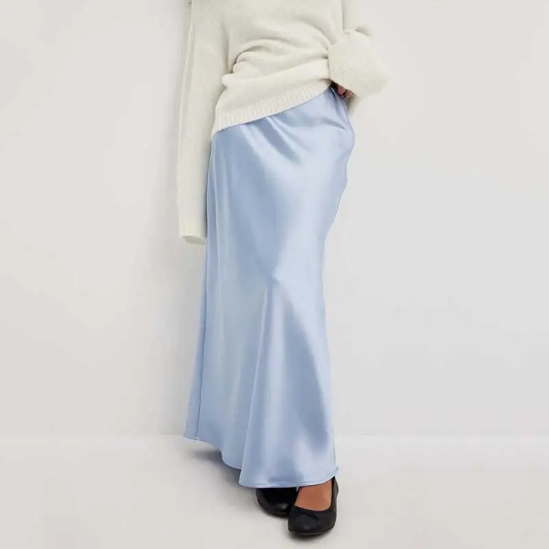 long silk skirt