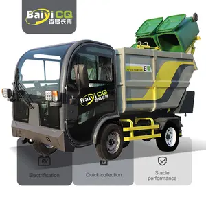 Venda quente caminhão de lixo elétrico de quatro rodas com chassi de rolamento caminhão de lixo elétrico puro