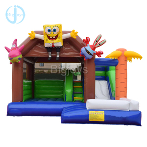 Casa Inflable de <span class=keywords><strong>Bob</strong></span> <span class=keywords><strong>Esponja</strong></span> para Interiores y Exteriores con Tobogán para <span class=keywords><strong>Parque</strong></span> de Diversiones para Niños en Venta - Product Image 3