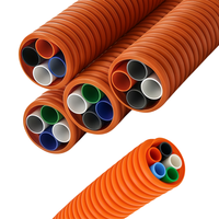Tubería de Ducto Óptico Corrugado Flexible de HDPE de Fábrica China, Conducto Subterráneo para Cable de Fibra Óptica para Telecomunicaciones, Color y Longitud Personalizables