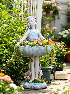 Ornements de jardin extérieurs, figurines de fées et d'esprits floraux, sculptures de personnages créatifs, pots de fleurs, décor de cour, aménagement de balcon - Product Image 2