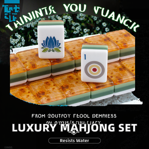 Mahjong portable moderne pour 4 joueurs, tuiles en acrylique écologiques, résistantes à l'eau, pour les jeux de <span class=keywords><strong>casino</strong></span> et les cadeaux - Product Image 3