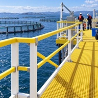 Grille de sol en PRF résistante aux produits chimiques et garde-corps de sécurité pour ateliers acides et alcalins